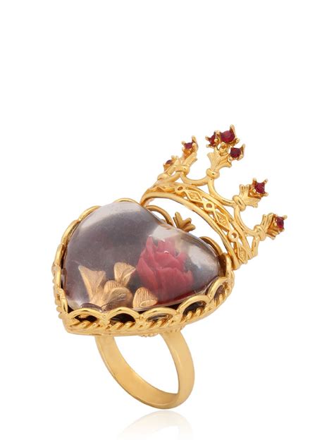 ring dolce gabbana edelstahl|Women's gold rings with gemstone .